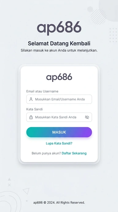 Halaman Login Akun ap686 untuk Pengguna Android