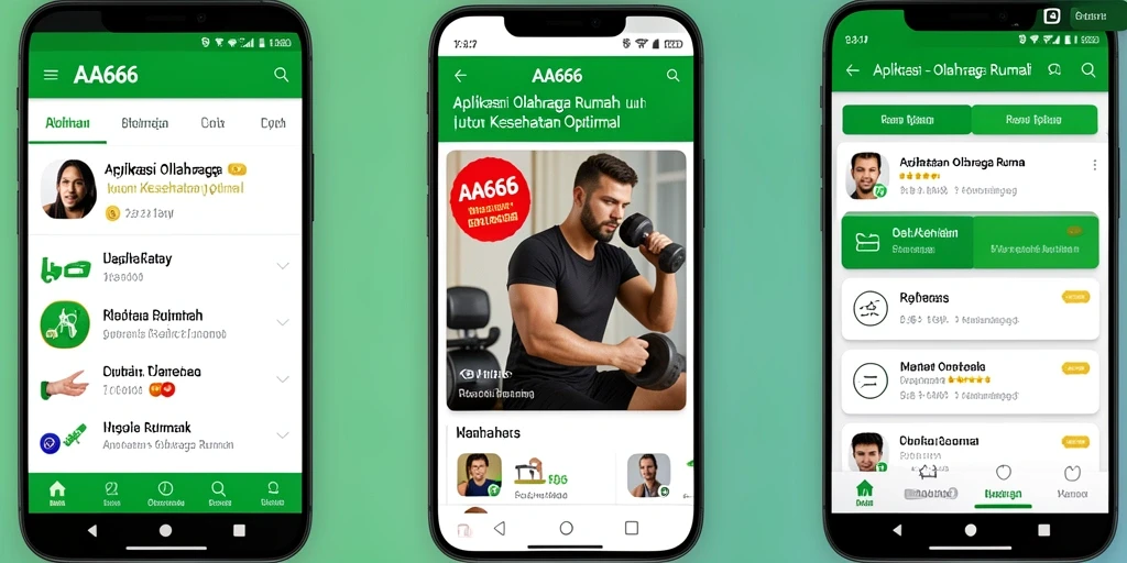 Antarmuka pengguna <strong>AA666</strong> yang menarik dan intuitif untuk latihan di rumah.