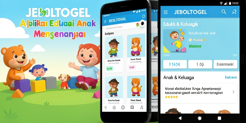 Antarmuka interaktif JEBOLTOGEL yang menarik untuk anak-anak.