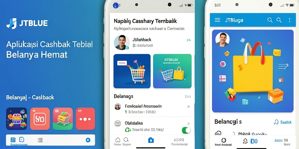 Antarmuka JTBLUE yang sederhana menampilkan fungsi cashback dengan jelas.