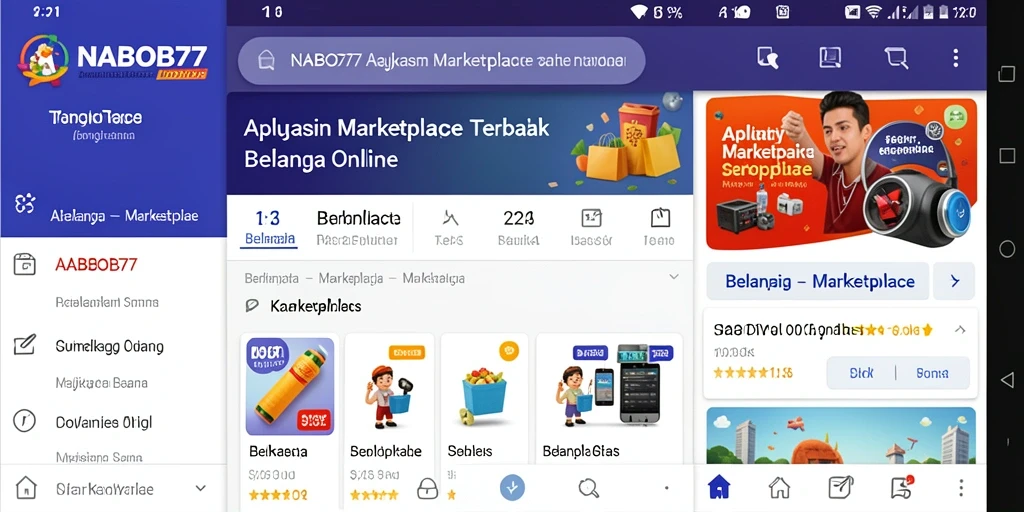 Tampilan antarmuka aplikasi NABOB77 yang menarik dan mudah digunakan.
