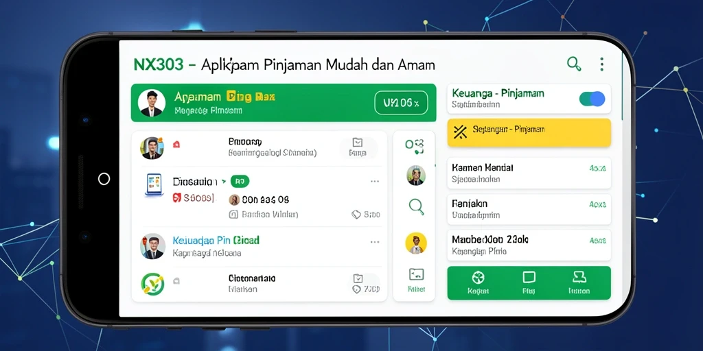 Antarmuka pengguna aplikasi Pinjaman NX303 yang intuitif.